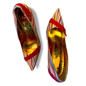 Nice Colorful handmade heels. Size 7.5 Barely Worn